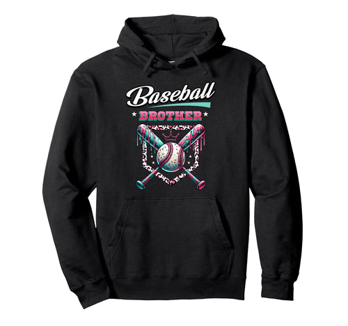 Baseball Brother Dripping Baseball Hoodie - Fun Novelty Design for Adults - T-Shirt, Sweatshirt, Hoodie