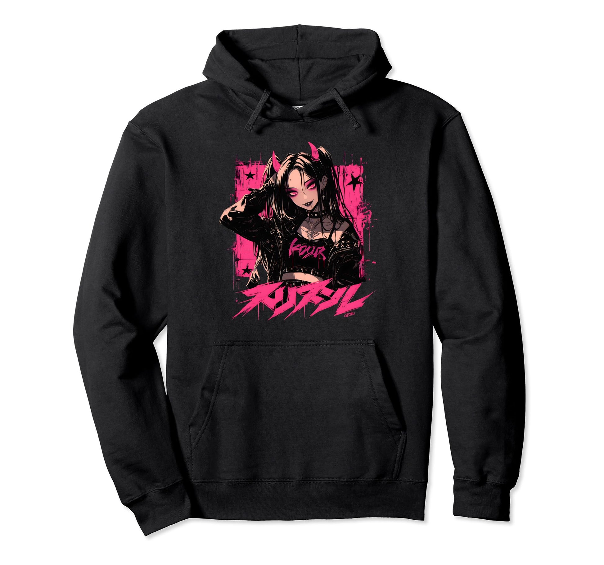 Goth Grunge Demon Anime Waifu Horror Alt Hoodie - Novelty Apparel Unisex - T-Shirt, Sweatshirt, Hoodie