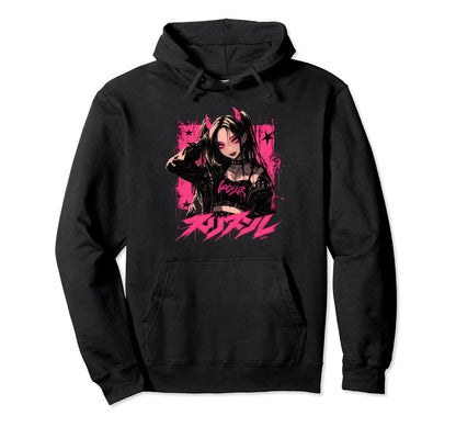 Goth Grunge Demon Anime Waifu Horror Alt Hoodie - Novelty Apparel Unisex - T-Shirt, Sweatshirt, Hoodie