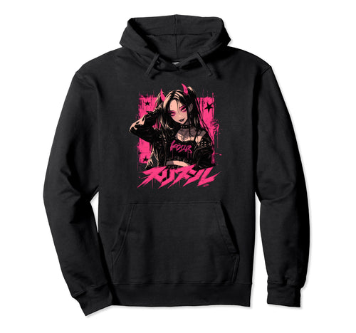 Goth Grunge Demon Anime Waifu Horror Alt Hoodie - Novelty Apparel Unisex - T-Shirt, Sweatshirt, Hoodie