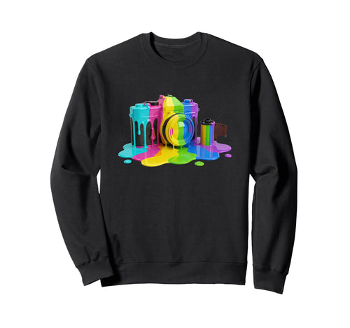 Photo Camera Fluid Colorful Sweatshirt - Fun Novelty Design Men Women - T-Shirt, Sweatshirt, Hoodie