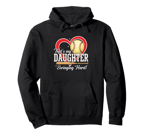 Baseball Daughter Swinging Hard Hoodie - Custom Art Print for Adults - T-Shirt, Sweatshirt, Hoodie