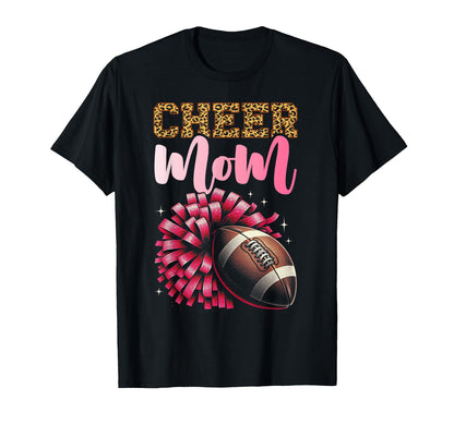Mom Both Football Cheer Mom Cheerleading T-Shirt - Graphic Print Men Women - T-Shirt, Sweatshirt, Hoodie