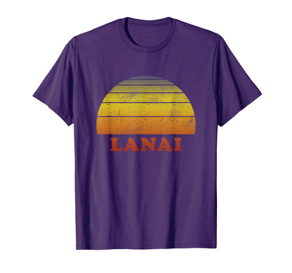 Lanai Hawaii 70S Throwback Surf T-Shirt - Minimalist Print for Adults - T-Shirt, Sweatshirt, Hoodie