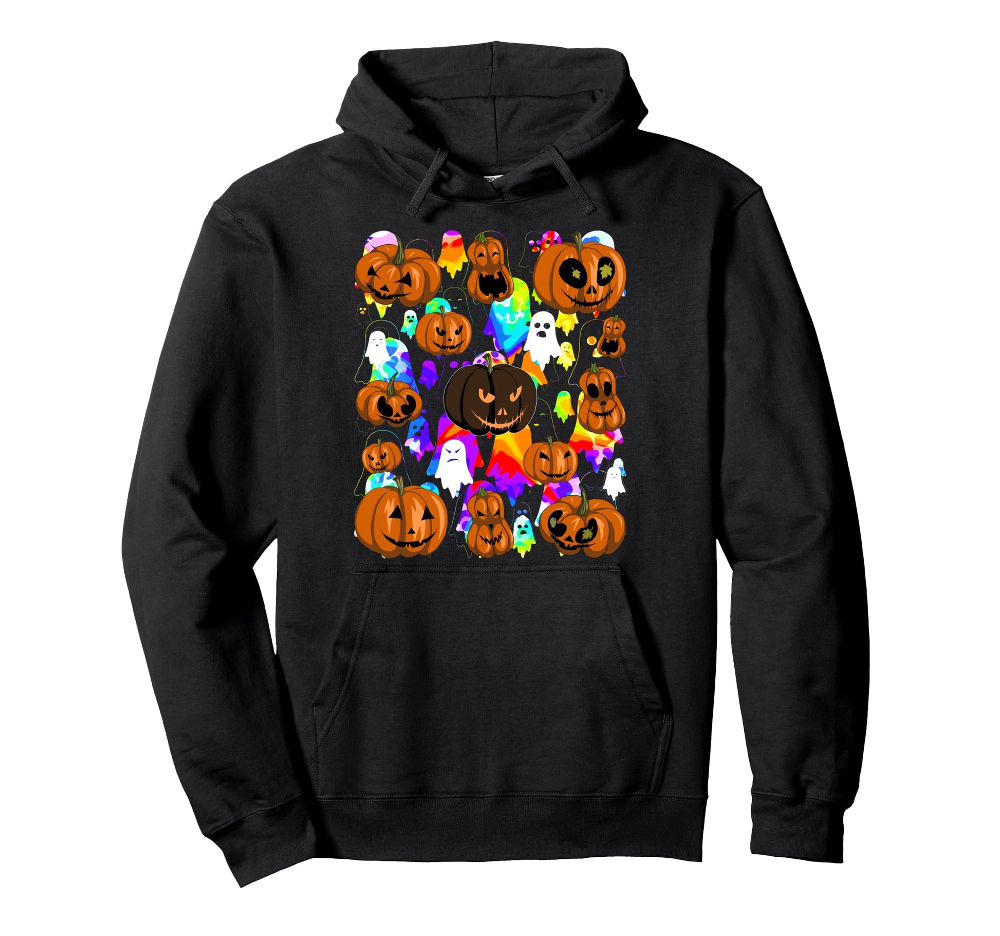 Jack O Lantern Rainbow Ghost Pop Art Hoodie - Streetwear Style Unisex - T-Shirt, Sweatshirt, Hoodie