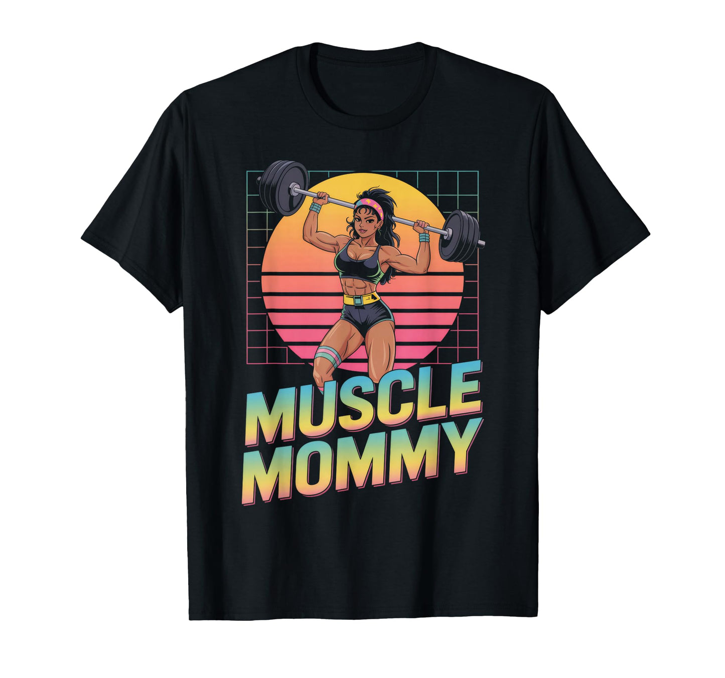 Anime Muscle Mommy Weightlifting T-Shirt - Novelty Apparel Men Women - T-Shirt, Sweatshirt, Hoodie