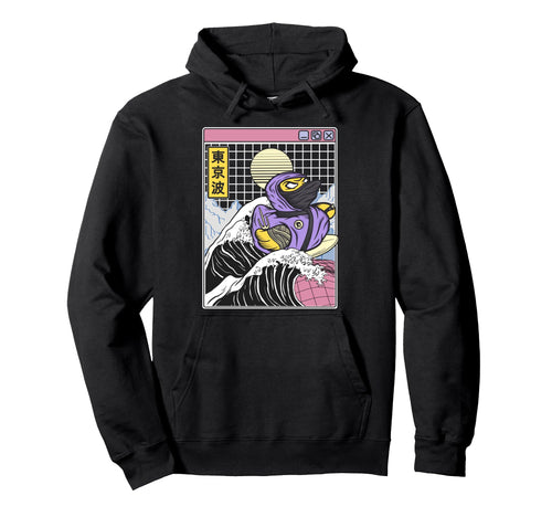 Ninja Rubber Duck Surfing Kanagawa Wave Hoodie - Unique Graphic Unisex - T-Shirt, Sweatshirt, Hoodie