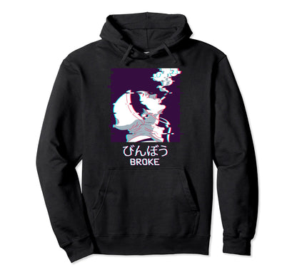 Edgy Sad Anime Vaporwave Aesthetic Hoodie - Aesthetic Graphic for Adults - T-Shirt, Sweatshirt, Hoodie