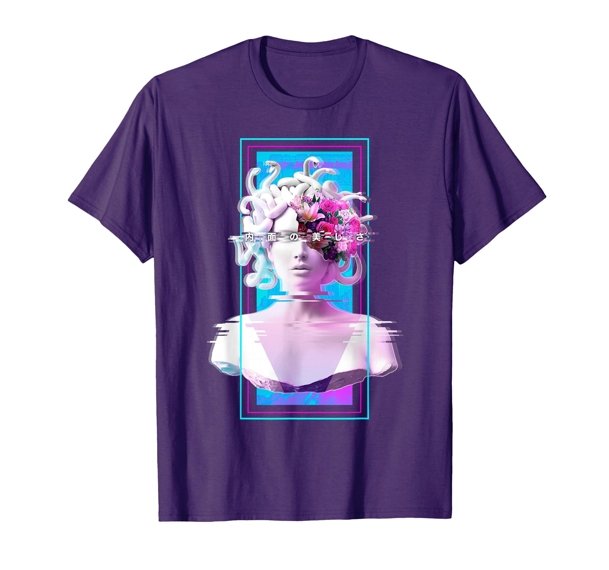 Vaporwave Medusa Statue Aesthetic Art T-Shirt - Streetwear Style Men Women - T-Shirt, Sweatshirt, Hoodie