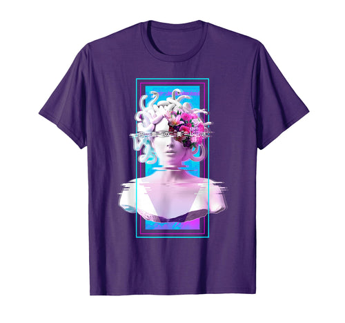 Vaporwave Medusa Statue Aesthetic Art T-Shirt - Streetwear Style Men Women - T-Shirt, Sweatshirt, Hoodie
