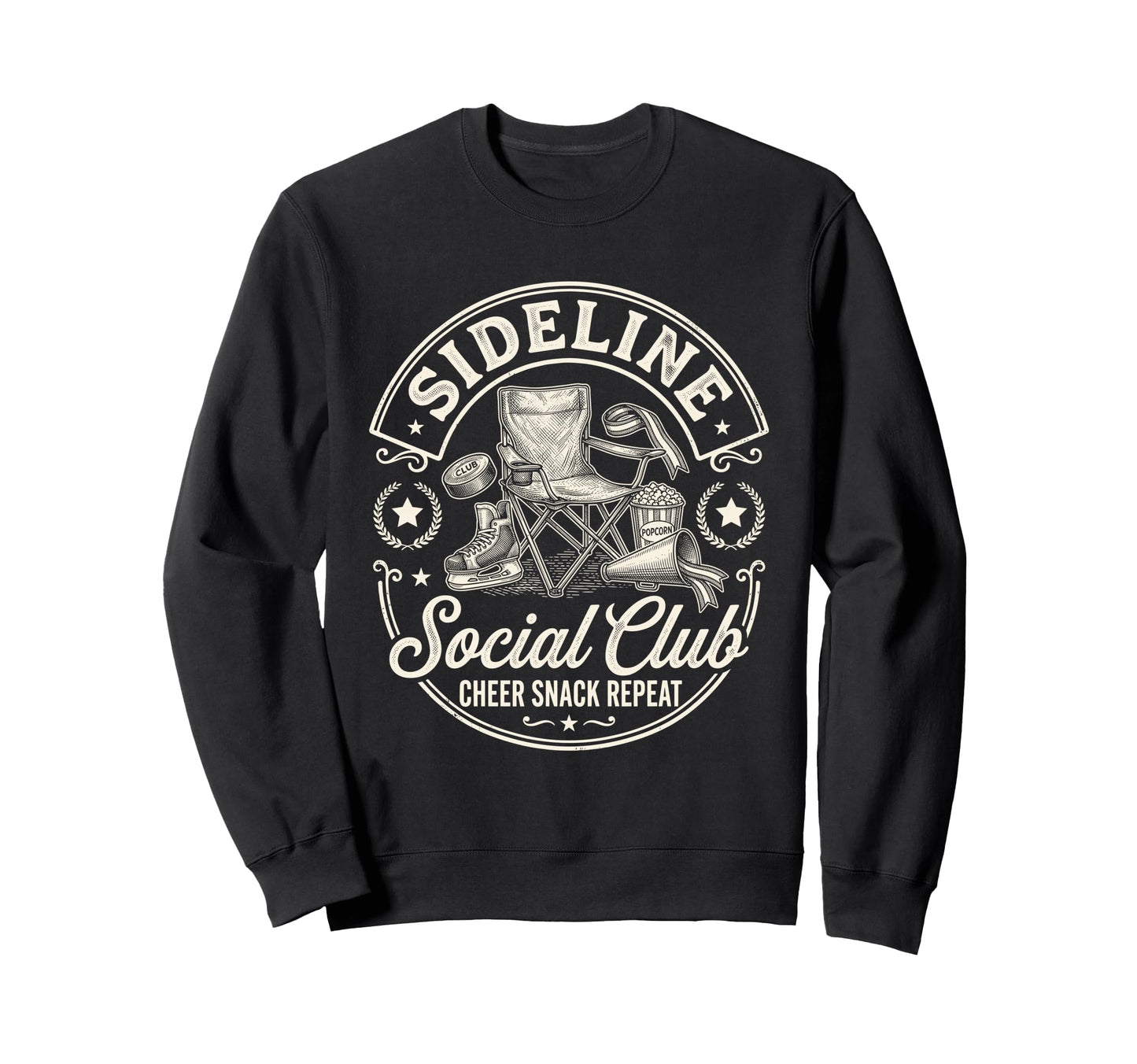 Sideline Social Club Cheer Snack Sweatshirt - Streetwear Style for Adults - T-Shirt, Sweatshirt, Hoodie