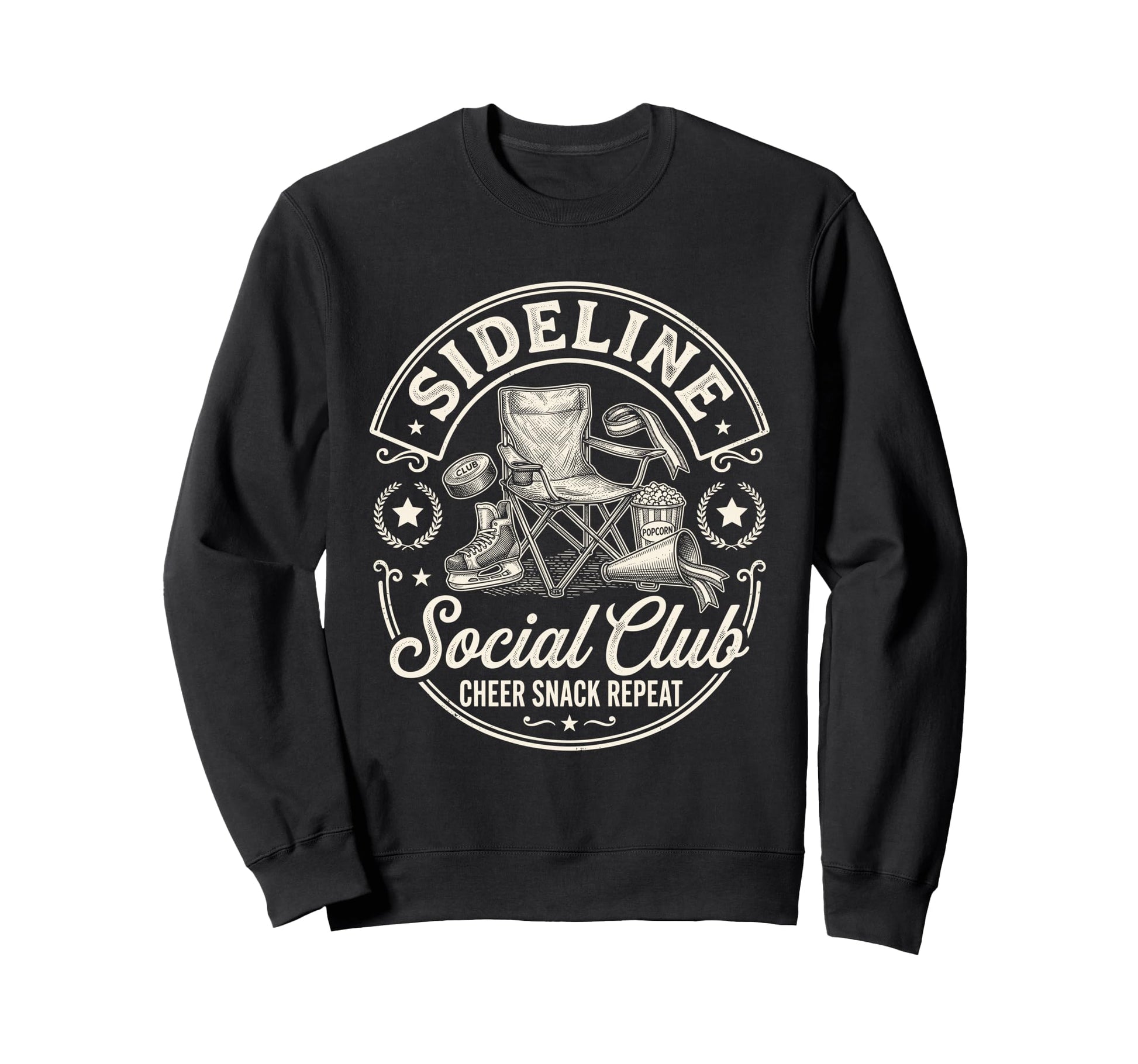 Sideline Social Club Cheer Snack Sweatshirt - Streetwear Style for Adults - T-Shirt, Sweatshirt, Hoodie