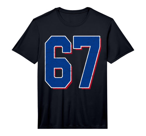 Number 67 Numbered Uniform Sports T-Shirt - Novelty Apparel for Adults - T-Shirt, Sweatshirt, Hoodie
