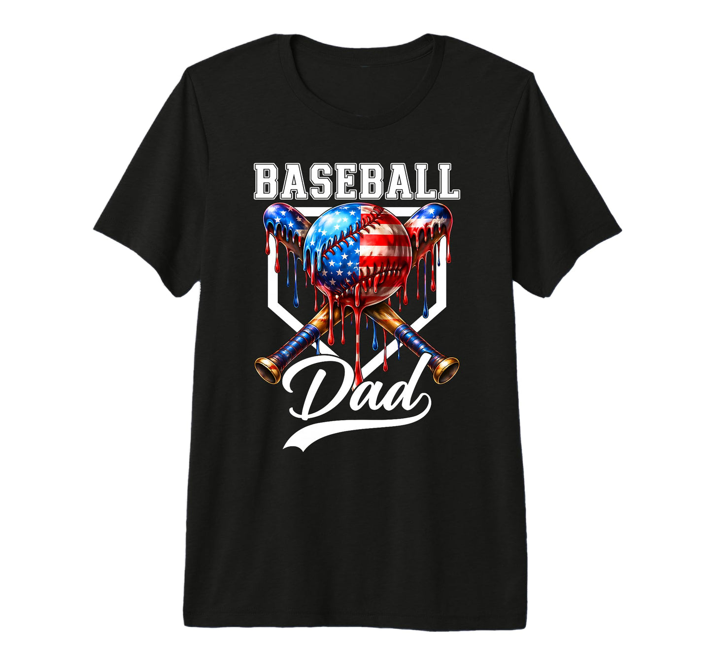 Baseball Dad Drip Fathers Day Daddy T-Shirt - Unique Graphic for Adults - T-Shirt, Sweatshirt, Hoodie