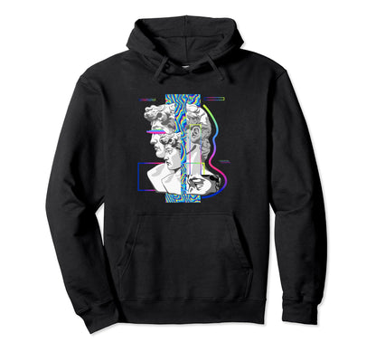 Aesthetic Roman David Greek Statue Hoodie - Minimalist Print for Adults - T-Shirt, Sweatshirt, Hoodie