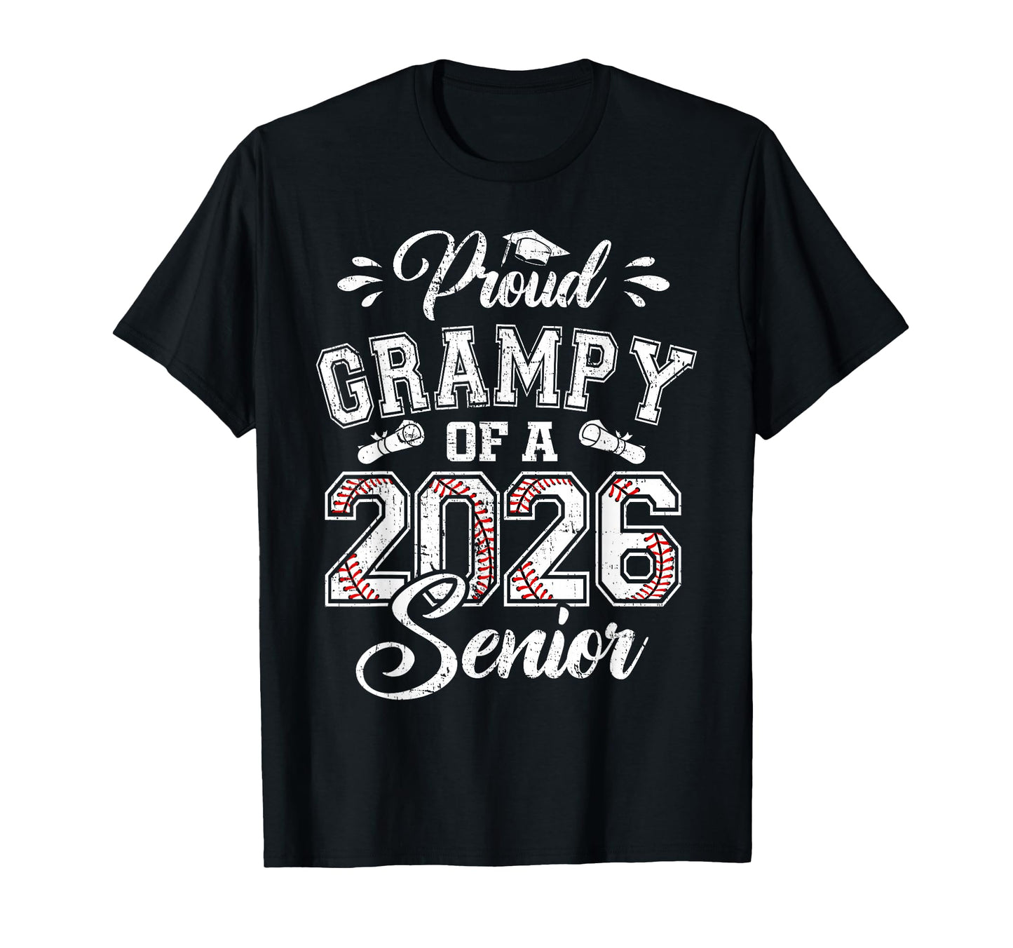 Proud Grampy 2026 Senior Baseball T-Shirt - Aesthetic Graphic Unisex - T-Shirt, Sweatshirt, Hoodie