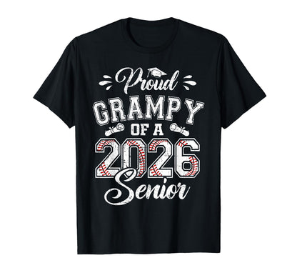 Proud Grampy 2026 Senior Baseball T-Shirt - Aesthetic Graphic Unisex - T-Shirt, Sweatshirt, Hoodie