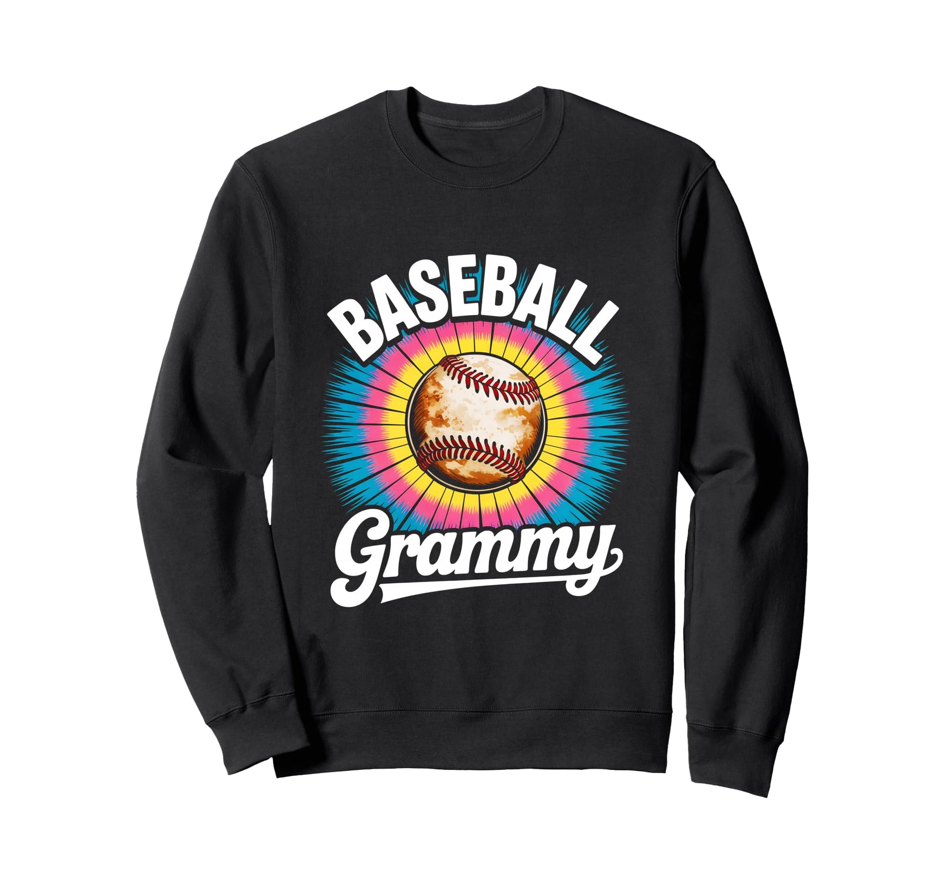 Baseball Grammy Tie Dye Colorful Sweatshirt - Unique Graphic Men Women - T-Shirt, Sweatshirt, Hoodie