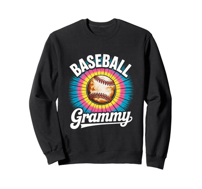 Baseball Grammy Tie Dye Colorful Sweatshirt - Unique Graphic Men Women - T-Shirt, Sweatshirt, Hoodie