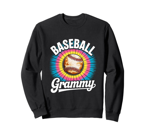 Baseball Grammy Tie Dye Colorful Sweatshirt - Unique Graphic Men Women - T-Shirt, Sweatshirt, Hoodie