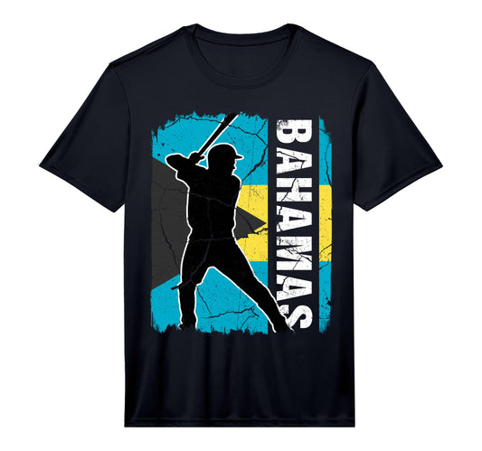 Bahamian Baseball Player Bahamas T-Shirt - Fun Novelty Design for Adults - T-Shirt, Sweatshirt, Hoodie