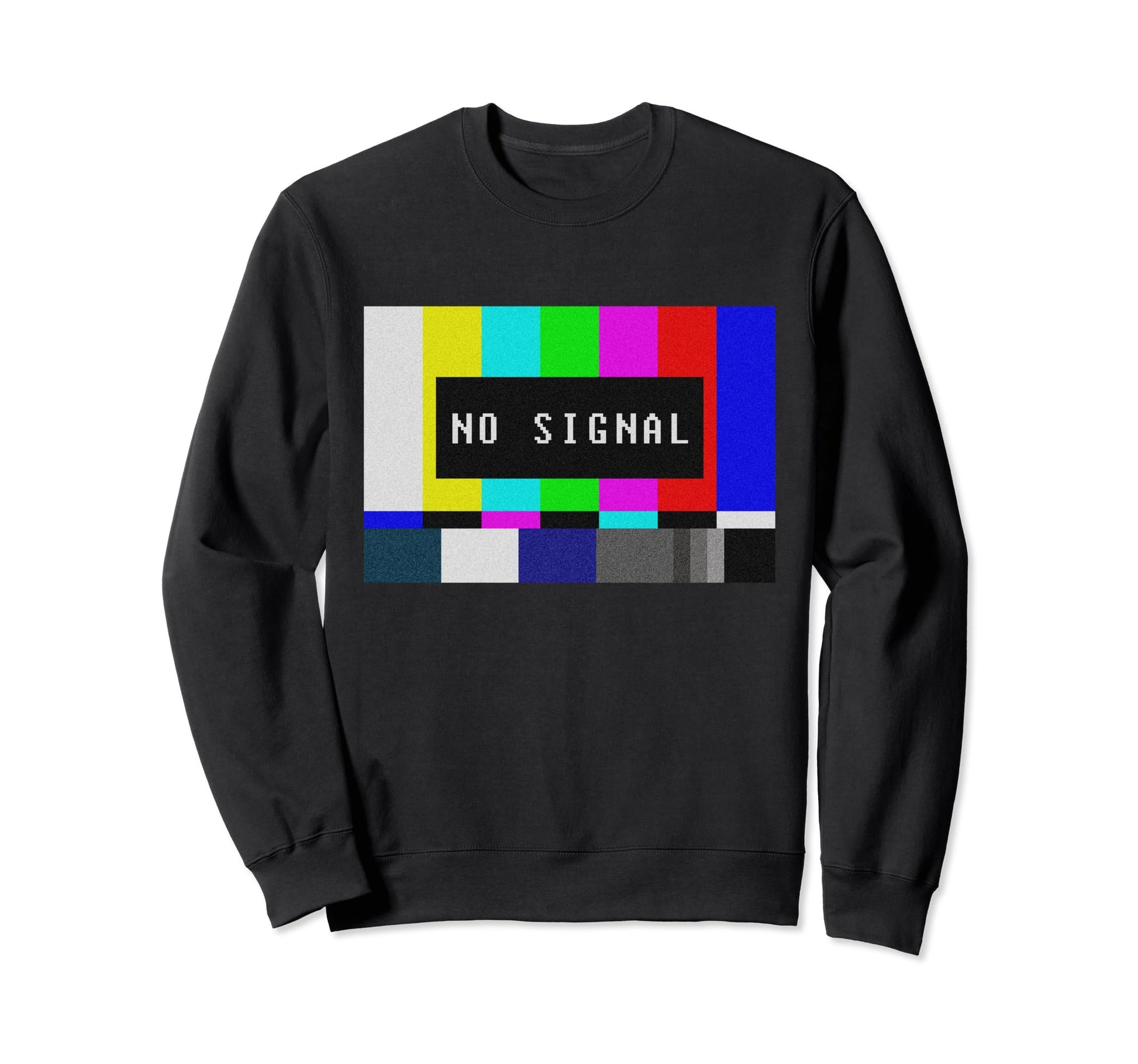 No Signal Tv Test Pattern Sweatshirt - Minimalist Print for Adults - T-Shirt, Sweatshirt, Hoodie