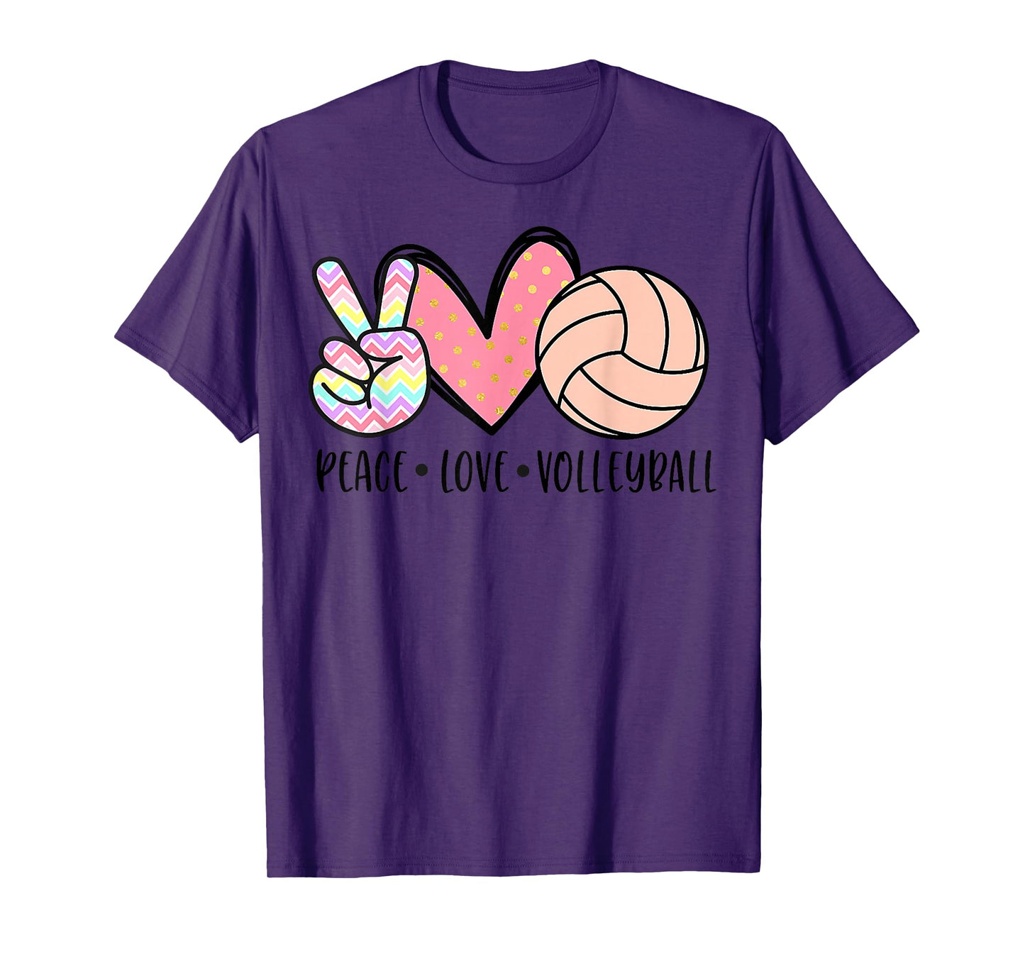 Peace Love Volleyball T-Shirt - Minimalist Print for Adults - T-Shirt, Sweatshirt, Hoodie