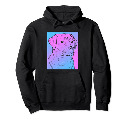 Vaporwave Labrador Aesthetic Pastel Goth Dog Hoodie - Graphic Print Unisex - T-Shirt, Sweatshirt, Hoodie