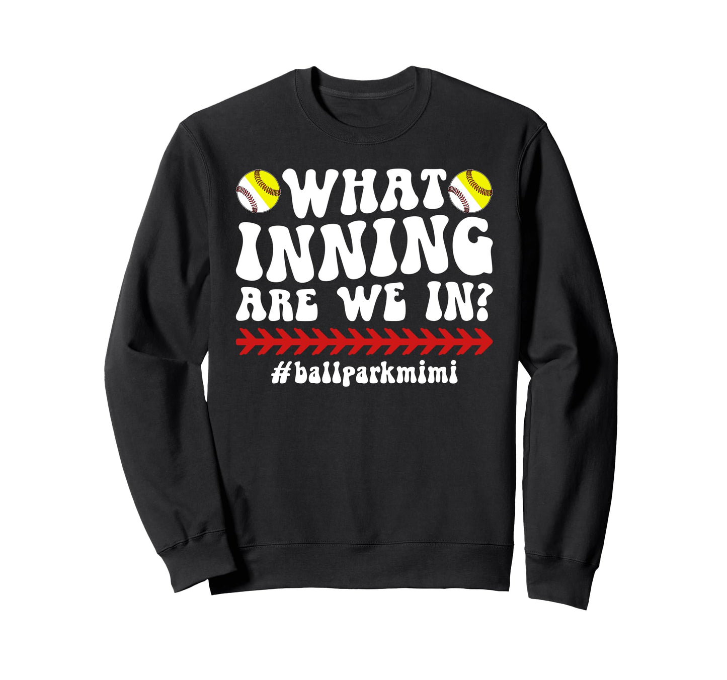 Ballpark Mimi Grandma Groovy Sweatshirt - Minimalist Print for Adults - T-Shirt, Sweatshirt, Hoodie