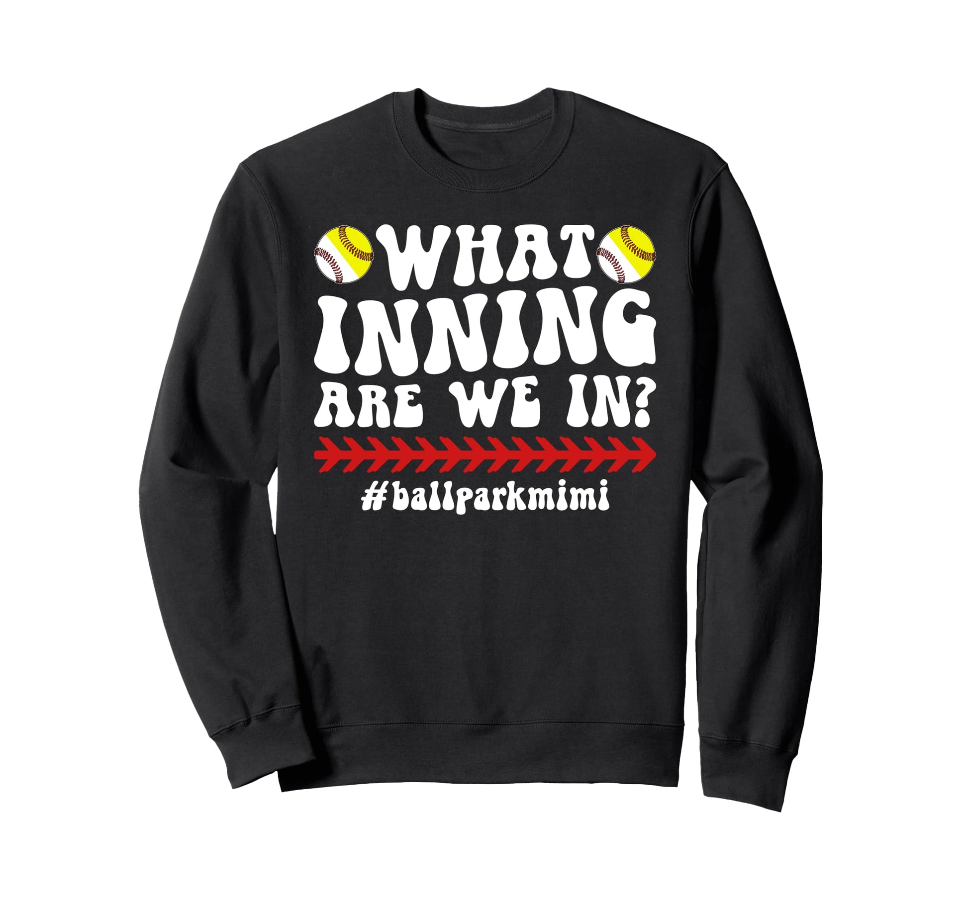 Ballpark Mimi Grandma Groovy Sweatshirt - Minimalist Print for Adults - T-Shirt, Sweatshirt, Hoodie