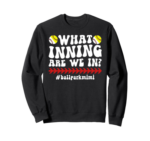 Ballpark Mimi Grandma Groovy Sweatshirt - Minimalist Print for Adults - T-Shirt, Sweatshirt, Hoodie