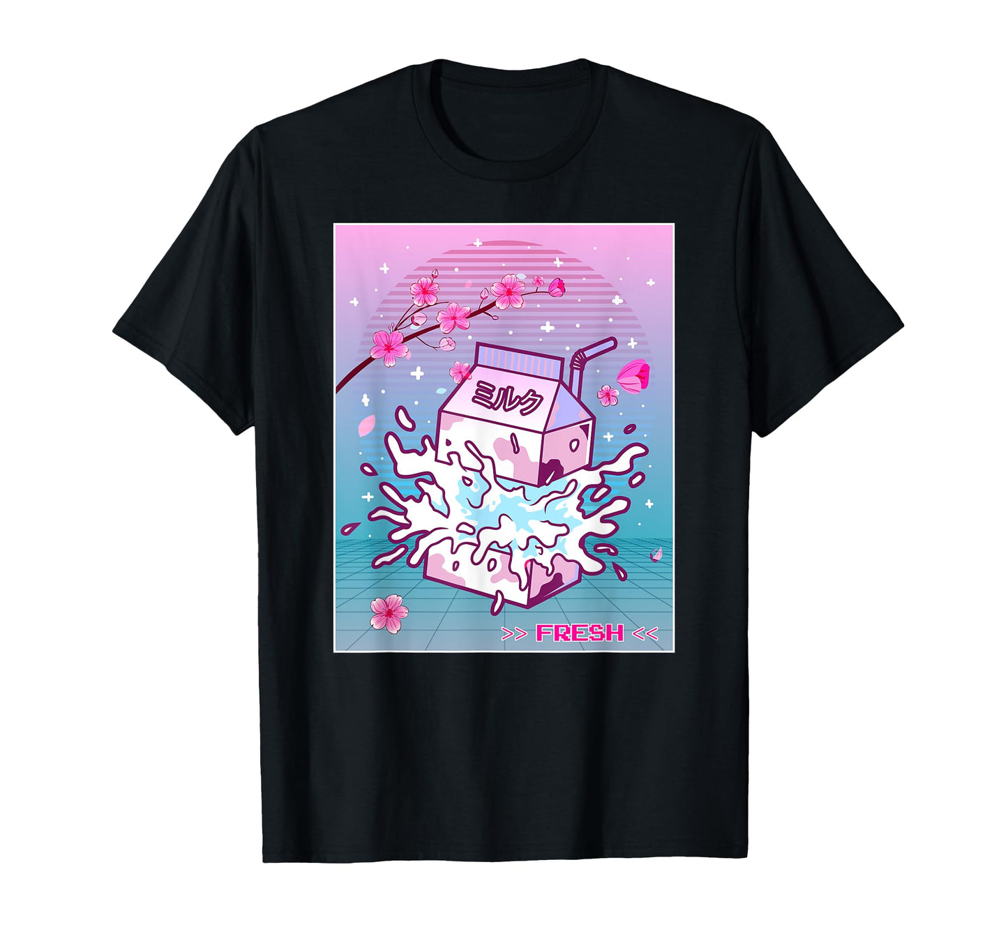 90S Japanese Otaku Vaporwave Cherry T-Shirt - Streetwear Style Unisex - T-Shirt, Sweatshirt, Hoodie