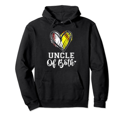 Uncle Both Baseball Softball Uncle Hoodie - Aesthetic Graphic Unisex - T-Shirt, Sweatshirt, Hoodie