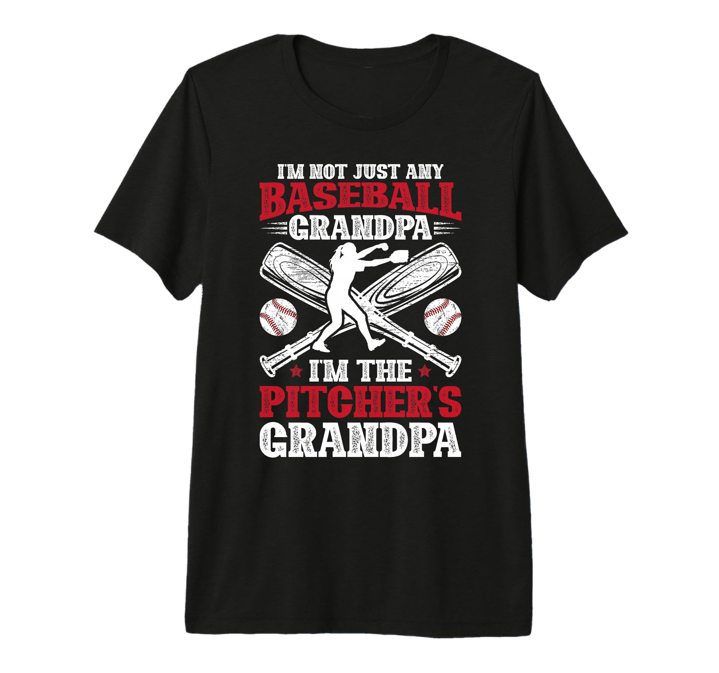 Mens Im Baseball Pitcher Grandpa T-Shirt - Casual Everyday Wear Men Women - T-Shirt, Sweatshirt, Hoodie