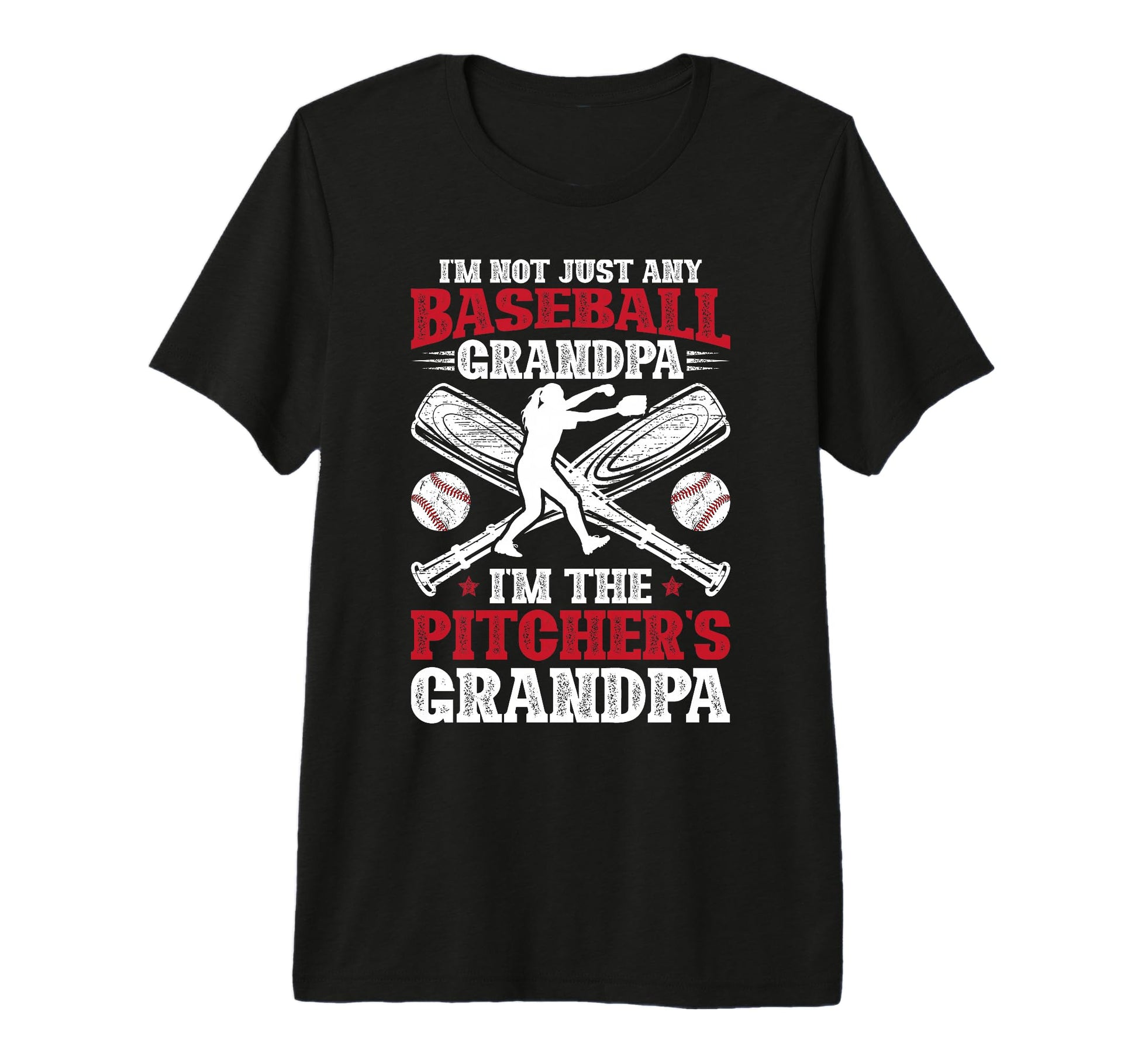 Mens Im Baseball Pitcher Grandpa T-Shirt - Casual Everyday Wear Men Women - T-Shirt, Sweatshirt, Hoodie