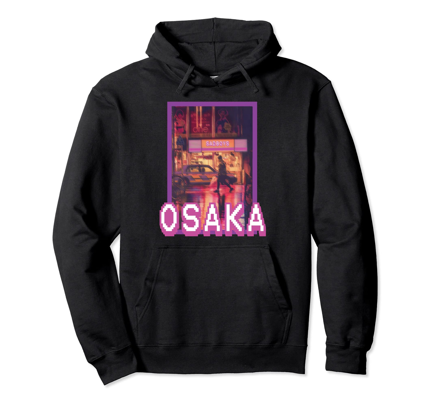 Urban Osaka Retrowave Lo Fi Hoodie - Fun Novelty Design for Adults - T-Shirt, Sweatshirt, Hoodie