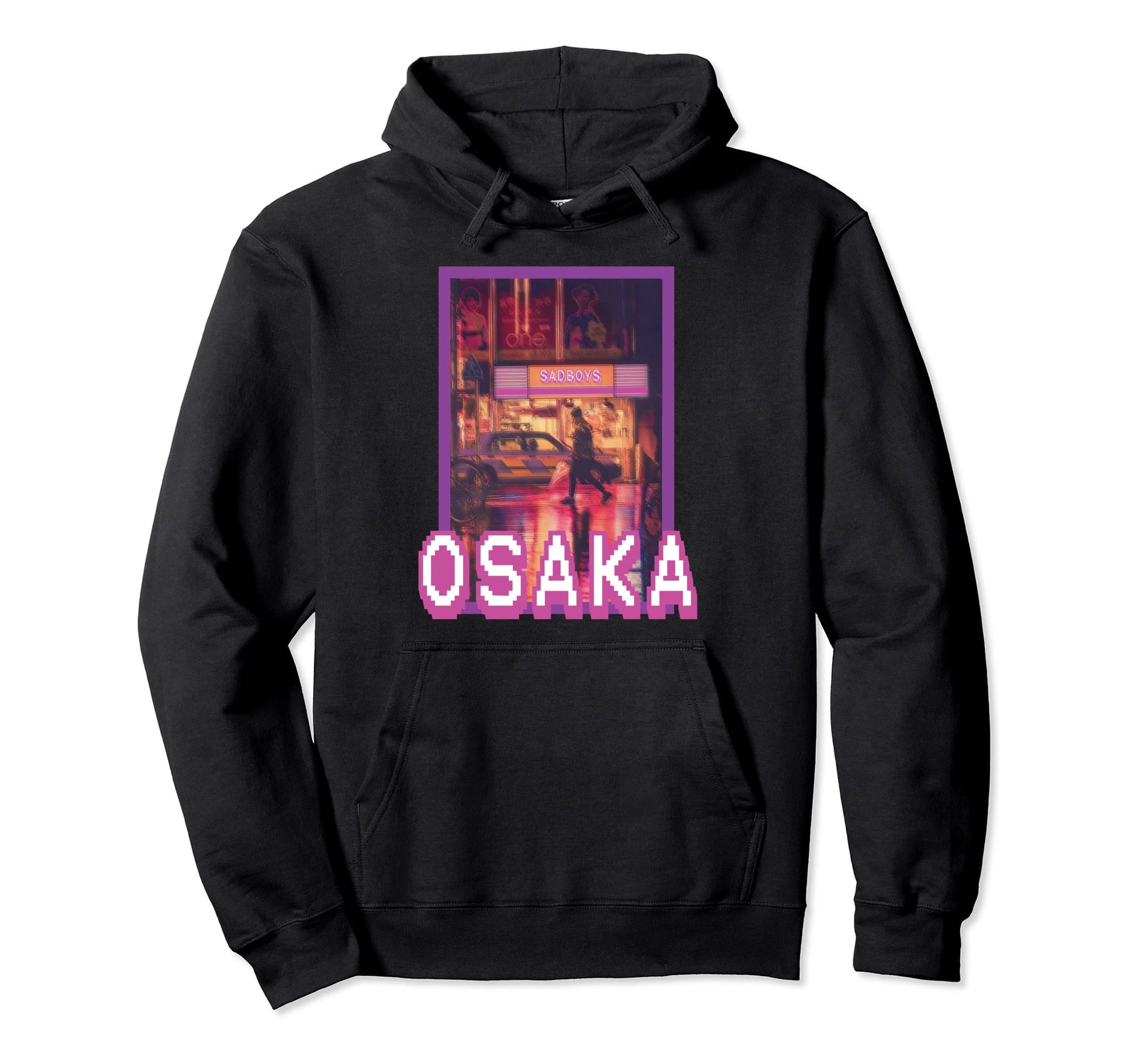 Urban Osaka Retrowave Lo Fi Hoodie - Fun Novelty Design for Adults - T-Shirt, Sweatshirt, Hoodie