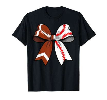 Football Baseball Coquette Bow Funny T-Shirt - Streetwear Style for Adults - T-Shirt, Sweatshirt, Hoodie