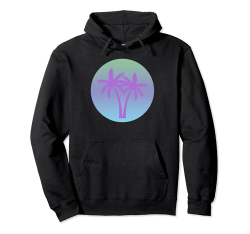Vaporwave Summer Palm Tree Sunset Hoodie - Casual Everyday Wear for Adults - T-Shirt, Sweatshirt, Hoodie