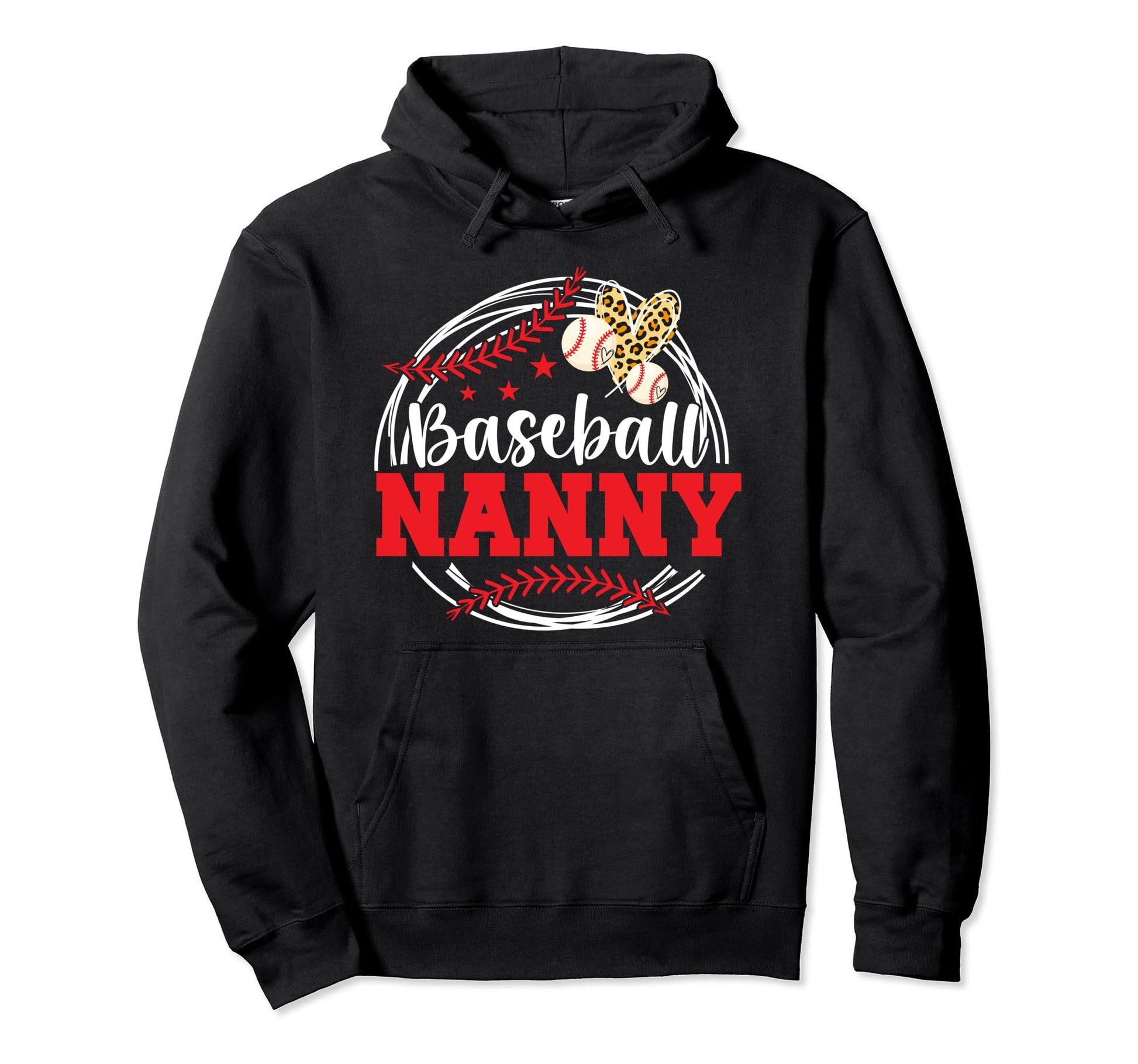Baseball Nanny Grandma Nanny Baseball Hoodie - Casual Everyday Wear Unisex - T-Shirt, Sweatshirt, Hoodie