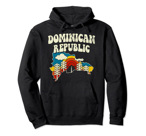 Dominican Republic Country Rainbow Hoodie - Fun Novelty Design for Adults - T-Shirt, Sweatshirt, Hoodie