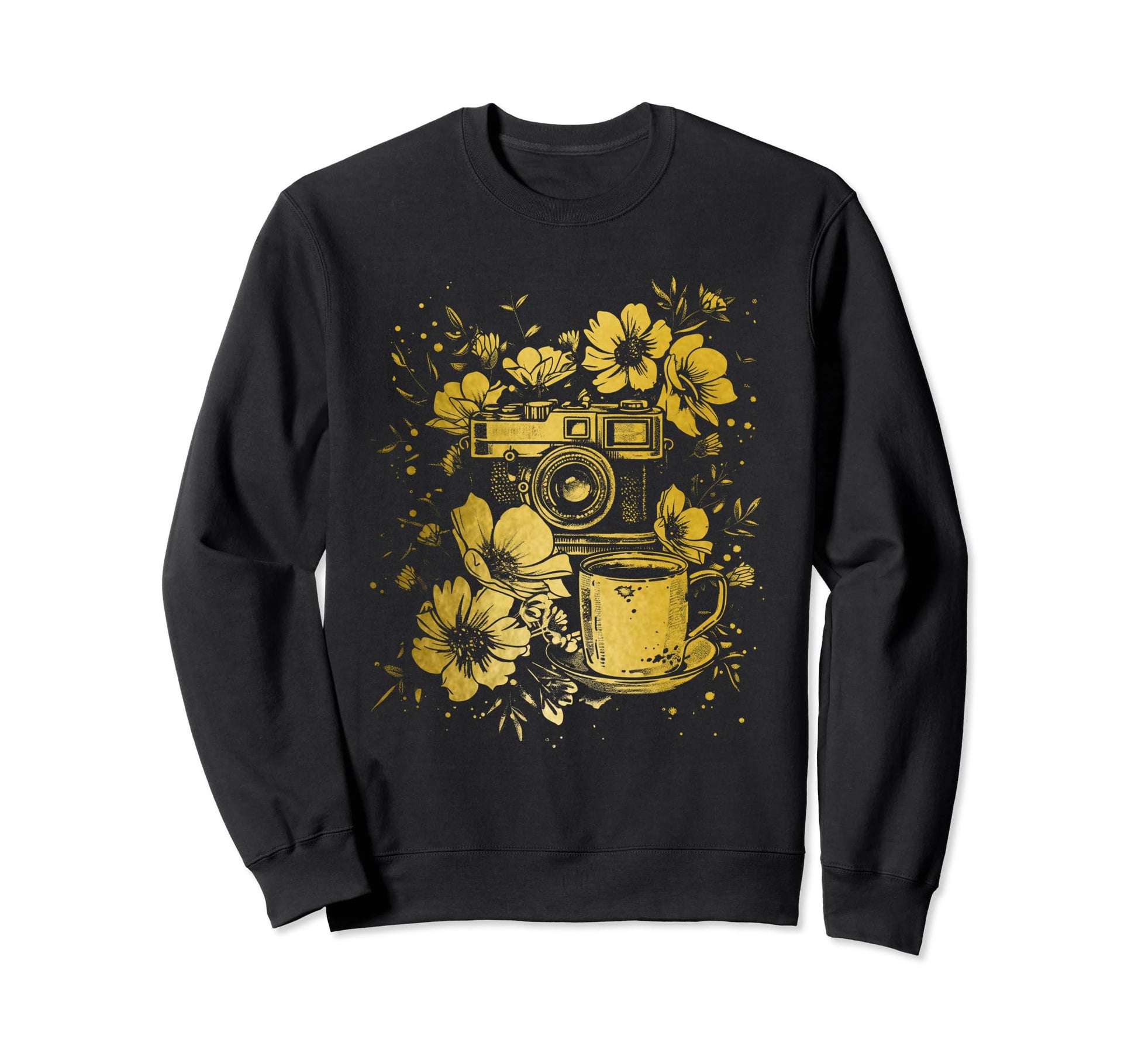 Photographer Coffee Camera Sweatshirt - Casual Everyday Wear Men Women - T-Shirt, Sweatshirt, Hoodie