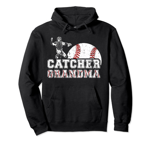 Baseball Catcher Grandma Baseball Hoodie - Aesthetic Graphic for Adults - T-Shirt, Sweatshirt, Hoodie