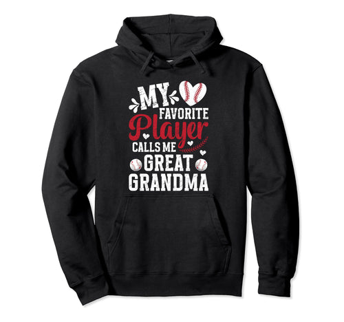 Baseball Great Grandma Proud Baseball Hoodie - Trendy Graphic for Adults - T-Shirt, Sweatshirt, Hoodie