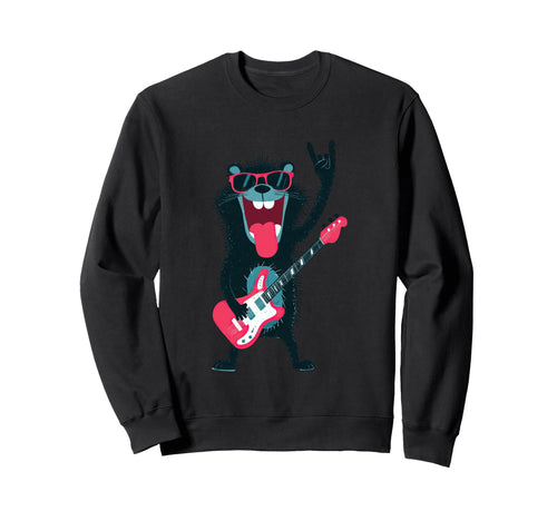 Funny Rock Beaver Cartoon Animal Sweatshirt - Aesthetic Graphic Men Women - T-Shirt, Sweatshirt, Hoodie