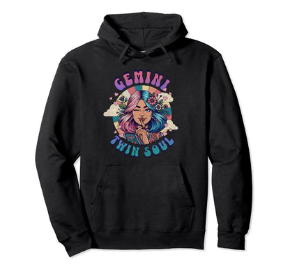 Gemini Twin Soul Hippie Bohemian Hoodie - Casual Everyday Wear Men Women - T-Shirt, Sweatshirt, Hoodie