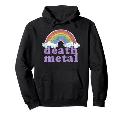 Death Metal Rainbow Funny Love Music Hoodie - Unique Graphic Men Women - T-Shirt, Sweatshirt, Hoodie