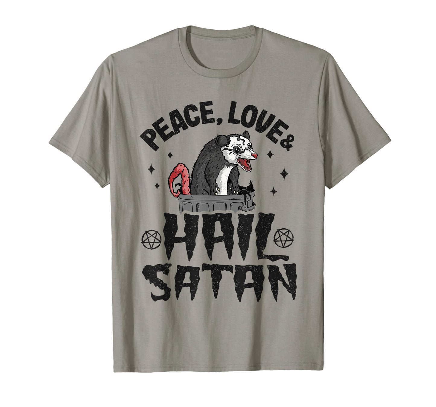 Peace Love Hail Satan Death Metal T-Shirt - Graphic Print for Adults - T-Shirt, Sweatshirt, Hoodie