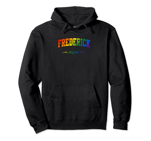 Frederick Maryland Lgbtqai Rainbow Hoodie - Minimalist Print Men Women - T-Shirt, Sweatshirt, Hoodie