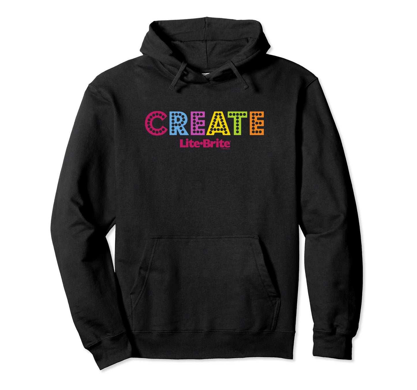 Lite Brite Rainbow Create Block Logo Hoodie - Graphic Print Men Women - T-Shirt, Sweatshirt, Hoodie